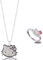 WKxinxuan Mädchen Kette Mädchen Ring, 2pcs Mädchen Katze Schmuck Set Exquisites Silber Mädchen Halskette Damen Kawaii Schmuck Mädchen, für Kinder Mädchen Necklace Geschenk Mädchen