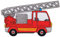 Feuerwehr Auto Leiterwagen Aufnäher zum aufbügeln oder aufnähen Bügelbild Aufbügler für Kleidung gestickter Bügelpatch Applikation Einsatzfahrzeug Patch Größe 10,2 x 6,3 cm