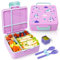 Sweety Fox Fiambrera Niños Colegio Unicornio con Cubiertos - Niños Colegio Válido para Microondas, Sin BPA, Limpieza Sencilla - Comidas Saludables y Divertidas desde los 3 Años
