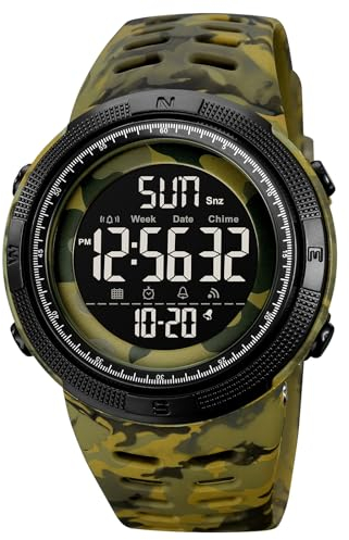Militär Uhr Herren Tactical Watch 5 ATM Wasserdicht Digitaluhr Armbanduhr Groß Uhren Männer Jungen Outdoor Stoppuhr Sport Chronograph Sportuhr
