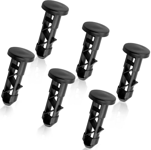 Vanyibro Wheelie Bin Lid Hinge Pins, 6PCS Durable Black Plastic Pins for 240L Household and Commercial Wheelie Trash Bins