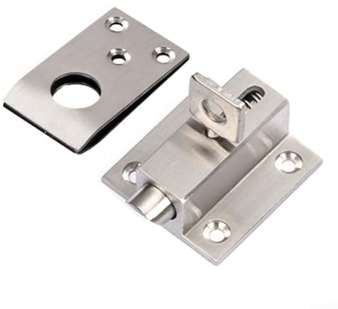 Jayruit Edelstahl-Federriegel, selbstschließender automatischer Riegel, Diebstahlsicherung, automatischer Riegel, Türriegel Für Fenster, Schranktüren, Gartentore, Tierkäfige, Garagen & mehr