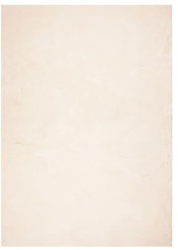 vidaXL Teppich, Wohnzimmerteppich Kurzflor Weich Waschbar, Moderner Teppich für Wohnzimmer Schlafzimmer, Flauschig Einfarbig rutschfest, Beige 200x280cm