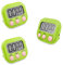 Fousenuk 3 Pièces Minuteur de Cuisine Magnétique Vert, Chronometre avec Grand Écran LCD, Chronomètre et Alarme Digital, Timer Enfant, Compte à Rebours pour Kitchen Cuisson Douche Sport