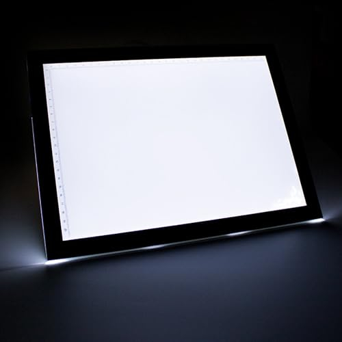 A1/A2 Light Box Drawing,Art Tracing Board Mit Acrylplatte Und Positionierungslineal,stufenlose Dimm- Und Helligkeitsspeicherfunktion,gleichmäßigesweiches Licht Und Kein Flimmern,Touch-Steuerung