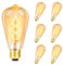 GBLY 6x LED Glühbirne E27 Vintage Lampe - ST64 Retro Warmweiss Glühlampe 4W Filament Leuchtmittel 2200K Edison Birne Dekorative Energiesparlampe Antike Beleuchtung für Restaurant Haus Café