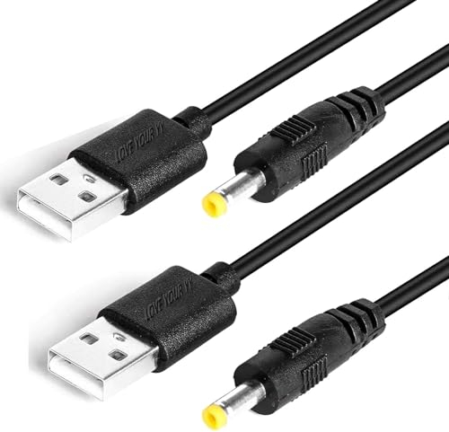 Love your yy Ersatz-PSP-Ladekabel, Ladekabel, PSP Playstation, tragbares Netzkabel für Sony PSP 1000, 2000, 3000 Serie, USB-Ladekabel, 2 Stück