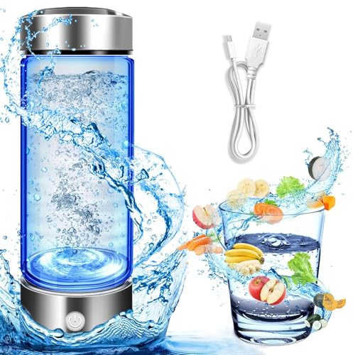 Hoidokly Botella de agua de hidrógeno con tecnología PEM-SPE, generador de botellas de agua de hidrógeno portátil, máquina de agua de hidrógeno recargable