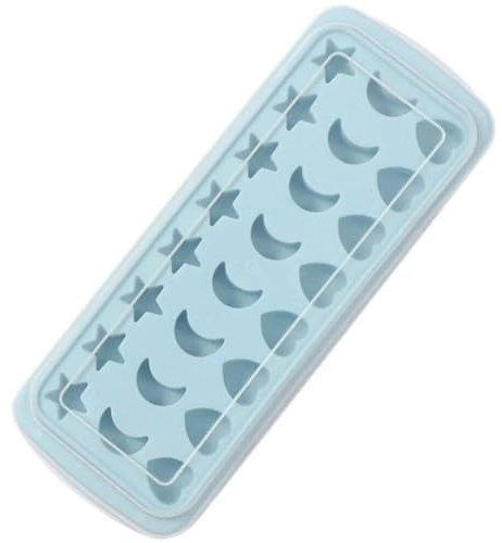 Sanfly 24 -cavity Silicone Ice Mold Moon Ice Cube Trays Nonstick Silicone Mold for Freezer Water Whiskey Cocktail and Other Drink