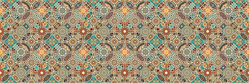 HUBDECO - Teppich - Küchenteppich - Badezimmerteppich - Badteppich - Küchenläufer - Teppich Läufer - Teppich Küche - PCV, Vinyl - rutschfest - Buntes Patchwork - 78x234cm