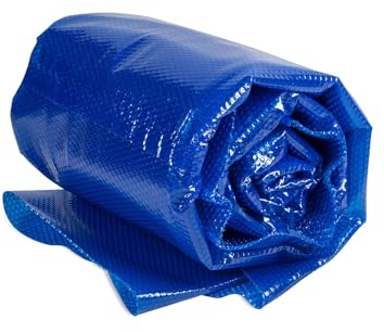 poolomio Bâche Solaire Ronde pour Piscine Ø 427 cm | Bâche Solaire 180 µm Bâche Thermique à Picots Découpable | Bâche de Piscine pour Chauffer l'eau