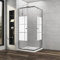 Boromal Duschkabine Milchglas 100x80x185cm Schiebetür Duschkabine Eckeinstieg 6mm ESG Glas Duschabtrennung Duschwand, Montage auf Duschewanne oder Ebenerdig