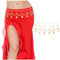 WERFORU Damen Retro Kette Münze Gürtel Fransen Bauchtanz Gürtel Metall Taille Gürtel Hüfte Gürtel, Körper Kette für Frauen Dance Party