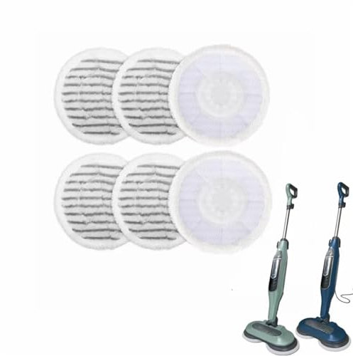 ERYCUN Reemplazo de 6 Piezas, for Shark, for Steam Mop Mat S7020 S7000 S7001 Steam & Scrub Todo en uno, Accesorios for trapeador a Vapor for Pisos Duros Estropajos de Microfibra