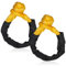Infreecs 2 pezzi grillo morbido, Soft Shackle, Forte Grillo, Grillo Soft, 17T resistenza alla rottura, corda di recupero con protezione, grillo morbido per il salvataggio del rimorchio (giallo)