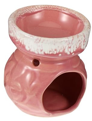 NESTINGHO 1stk Aromabrenner Aus Keramik Kerze Wachsbrenner Weihrauch Aroma Diffusor Ofen Duftkerzenwärmer Ölkerzenbrenner Kerzenhalter Aus Porzellan Kerzenwachswärmer Kerzenöl Diffusor Rosa