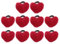 10 Stück Nadelkissen, Handgelenknadelkissen mit Gummiband, Nähnadelkissen, rotes Herz, Nadelhalter, Armband, Nadelkissen zum Nähen, Nadelkissen für Handarbeiten