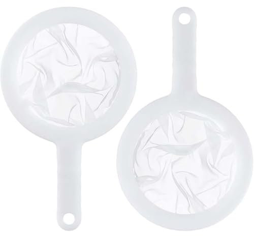 UYVPAER 2 Pcs Filtro A Setaccio, 200 Mesh, 400 Mesh, Filtro Per Alimentare,Filtri A Rete In Nylon, Per Filtrare Liquidi, Olio, Caffè, Vino, Succhi E Marmellate