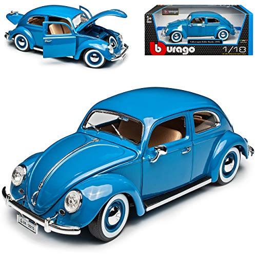 Generisch Volkwagen Käfer Coupe Blau 1955 18-12029 1/18 Burago Modell Auto