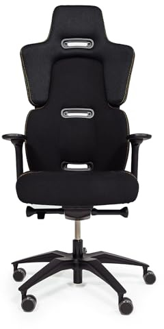 NEXT KINGS LEOX PRO Gaming-Stuhl Black Limited - Atmungsaktiv, ergonomisch, höhenverstellbar, 4D Armlehnen, Magnet-Logo, nachhaltig, TÜV GS Zertifiziert, Stabil, Zockerstuhl für Lange Gaming-Sessions