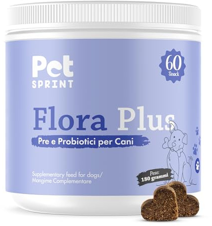 Pet Sprint Flora Plus Probiotika für Hunde, 180 g, 60 Dosen, Verdauungsunterstützung