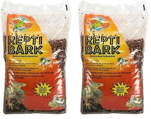 Zoo Med Repti Bark – Terrarium Decor, kleine natürliche Tannenrinde, wiederverwendbar, 8.8 l (Packung mit 2)