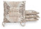 BESCH Pack 4 Cojines para Silla Usos Interior y Exterior 40x40x5cm Extra Suave - Cojin de Asiento Decorativo Funda de Poliéster y Relleno de Fibra Hueca Lavable Cómodos Acolchados (Monstera Beige)