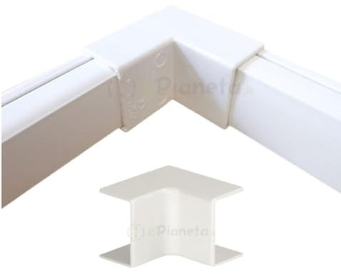 ANGOLO INTERNO per Canalina 100x60 cablaggi in plastica passacavi bianco coprifili a parete con copertura ottima qualità