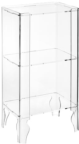 Emporium Living - Naif 2 - Console en cristal acrylique transparent pour entrée ou salon 50 x 36 x 93 cm - Fabriqué en Italie
