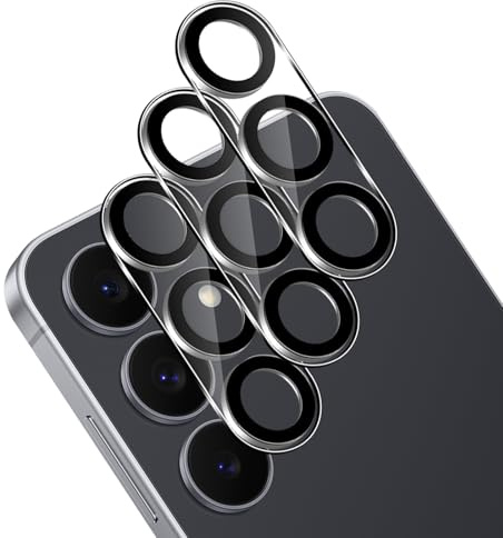 TUTUO Kamera Schutzfolie für Samsung Galaxy S25 FE 5G Kameraschutz für Panzerglas, [3 Stück] Kamera Panzer Schutz Glas, 9H Härte Anti-Kratzer HD Kameraprotektion Folie - Transparent