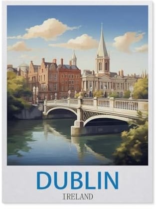 Dublin Ireland，Jigsaw Puzzles 1000 Pieces for Adults, Classic Puzzle Kids Puzzle Challenging and Difficult Puzzles for Adults and Teens（26x38cm）-EE53
