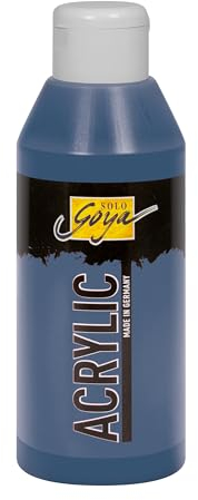 Kreul 84225-Solo Goya Acrylic paynes Grey, flacone da 250 ml, Vernice acrilica cremosa e Versatile in qualità da Studio, a Base d'Acqua, ad Asciugatura Rapida e Opaca, Gray, 250 unità