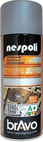 Nespoli Pintura en Spray, Color Gris, Especial Antioxidante, 400 ml, Acabado Profesional