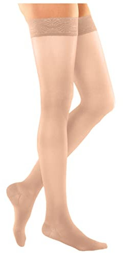 medi MJ-1 Metropole Kompressions-Schenkelstrümpfe | Größe S | Farbe: Make up | L1 Kurz | Damen