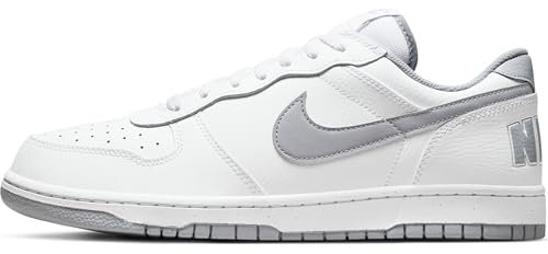 NIKE Herren Big Low Basketballschuhe, White/Wolf Grey, 41 EU