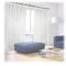 Relaxdays Vorhänge mit Schlaufen, 2er-Set, Voile, halbtransparente Gardinen, einfarbig, Polyester HxB 245x140 cm, creme