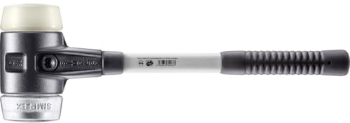 SIMPLEX-Schonhammer, Nylon/Weichmetall; mit verstärktem Tempergussgehäuse und Fiberglasstiel | D=80 mm | 3789.080