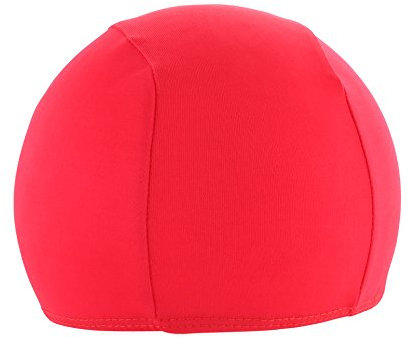 MuMa - Gorro de poliéster liso para natación y piscina – Poliéster Swimming Pool Cap (1 unidad, rojo).