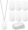 BENECREAT 30 Pack Stanzen Rohlinge Aluminium Blank Anhanger fur Armband Ohrring Anhanger Charms Erkennungsmarken 5.1x2.9cm, Rechteck Form, 1mm dick