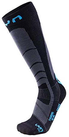 UYN Herren Ski Touring Herren Socke, Black/Azure, 42-44 EU
