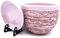 Sun Cakes Pot de Fleurs en céramique émaillée avec Soucoupe Ronde en Terre Cuite avec bac d'égouttement Couleur Argile 12 cm x 10 cm, Rose