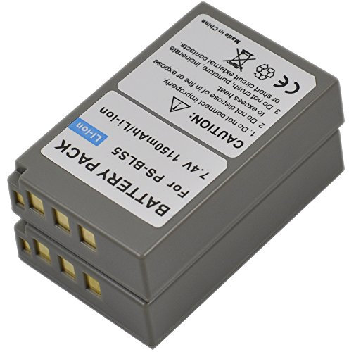 2x E-PL9 Battery+Charger AC Dual LCD for EPL9 Digital Camera BLS-50 BLS-5