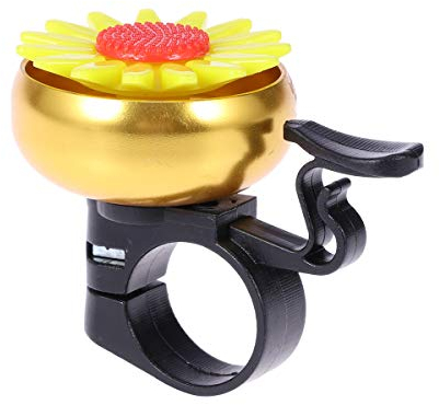 BESPORTBLE Fahrradklingel für Kinder Jungen Mädchen Kinder Radfahren Glocke Ring Horn Lenker Ring Ringer Sunflower Shaped (Golden)