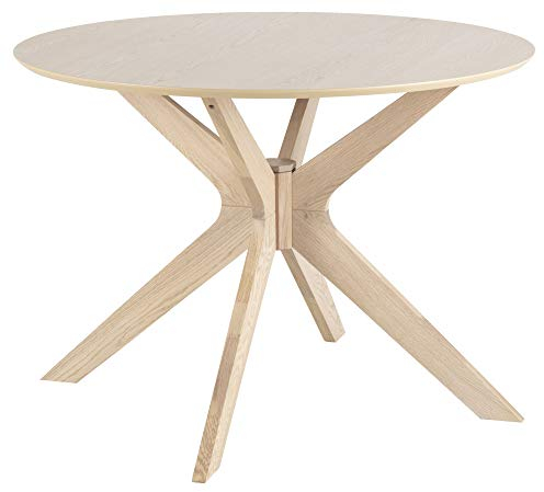 PKline Esstisch Duffy Ø105cm Küchentisch Esszimmer Holz Tisch Eiche Furnier teilmassiv