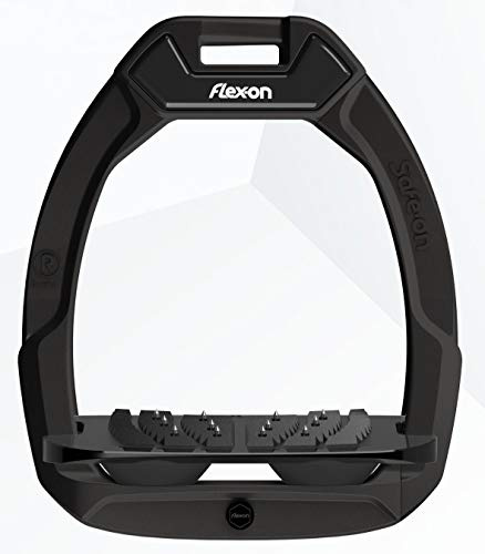 Safe-On By Flex-On Safety Stirrups - Black/Black/Black- Inclined Footbed