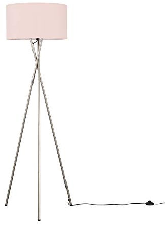 MiniSun | Modern Brushed Chrome Floor Lamp with a Pink Shade | Floor Lamps & Torchieres, Home Décor & Improvement Essential