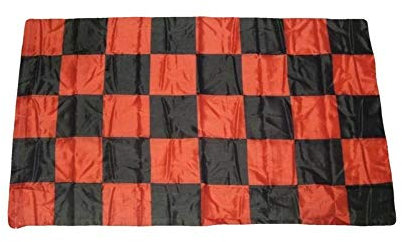 R&F srls Flagge Rot Schwarz Stoff Standard 90 x 150 cm