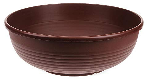 matches21 Bauchige Pflanzschale Pflanzgefäß für Garten & Grabschmuck innen & außen Kunststoff braun 1 STK - Ø 25x12 cm