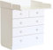 AVANTI TRENDSTORE - Levin - Fasciatoio in legno laminato con superficie pieghevole per il cambio del pannolino e 4 cassetti spaziosi. Dimensioni LAP 80,4x91,7x48 cm (Bianco)