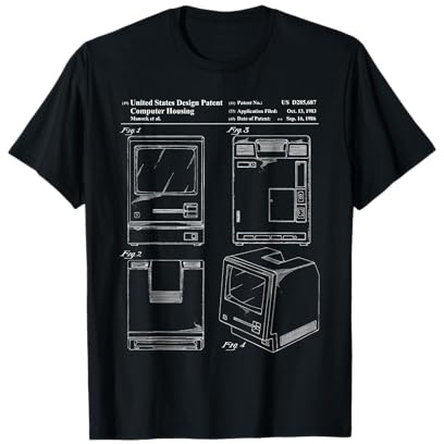 Tech Nerd Geschenk – Retro Personal Computer Patentzeichnung T-Shirt